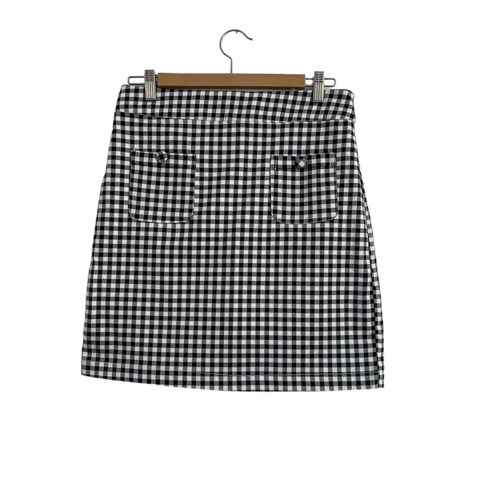 Plaid Skirt Black and White